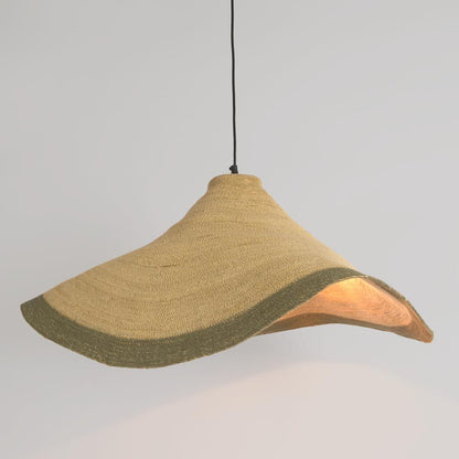 Amira Woven Pendant Shade Medium Natural & Green