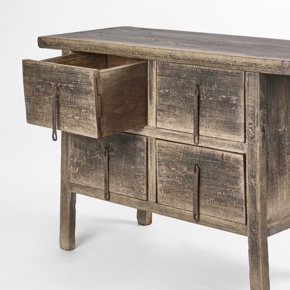 Shanxi 119Cm Table With Drawers 130 Years Old