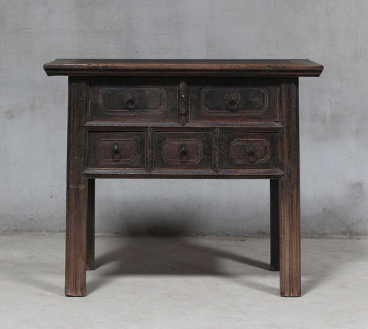 Shanxi 97Cm Table With Drawers 150 Years Old