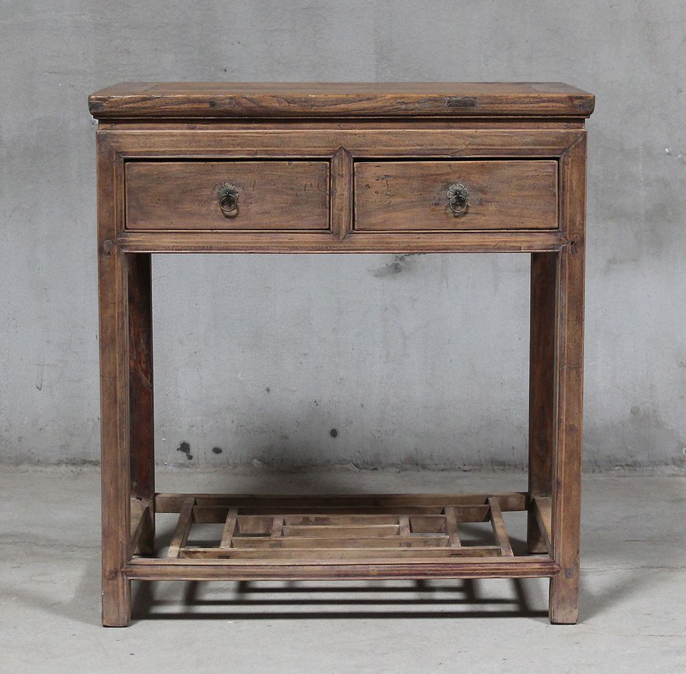 Shanxi 78Cm Table With Drawers 150 Years Old