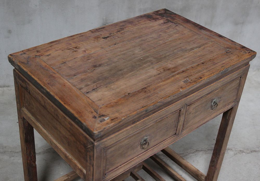 Shanxi 78Cm Table With Drawers 150 Years Old