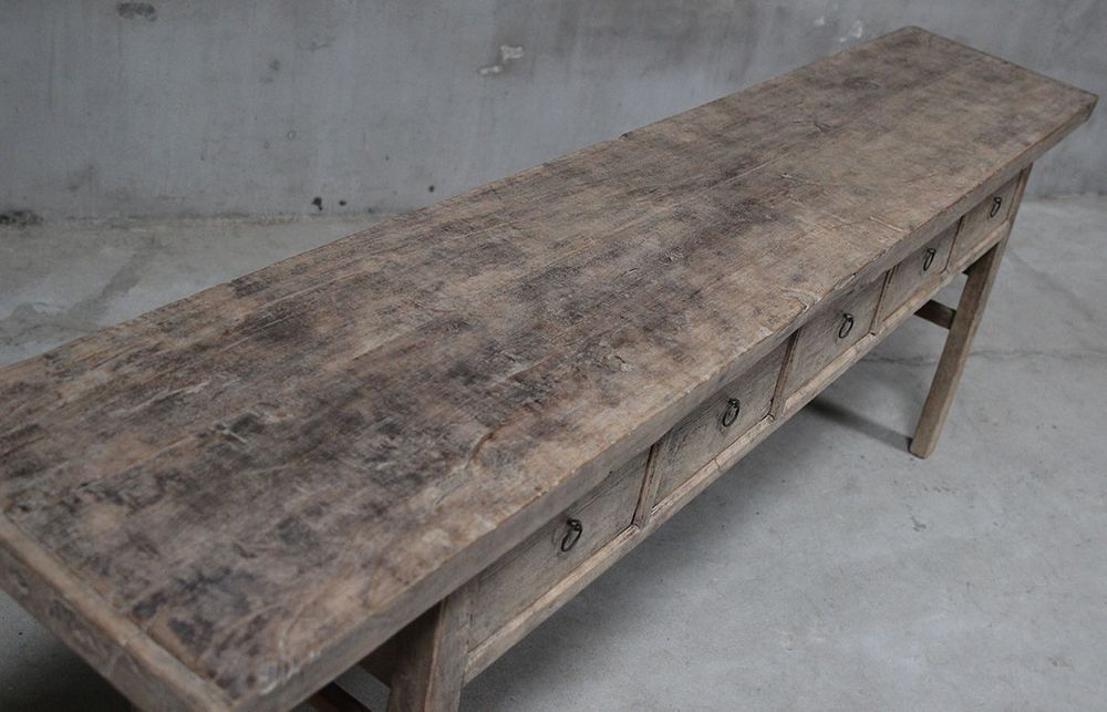 Shanxi 244Cm Console Table With Drawers 130 Years Old