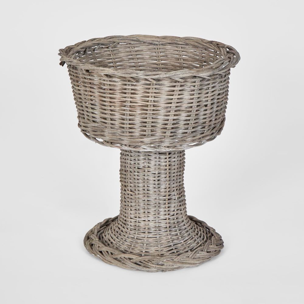 Rattan Basket On Stand