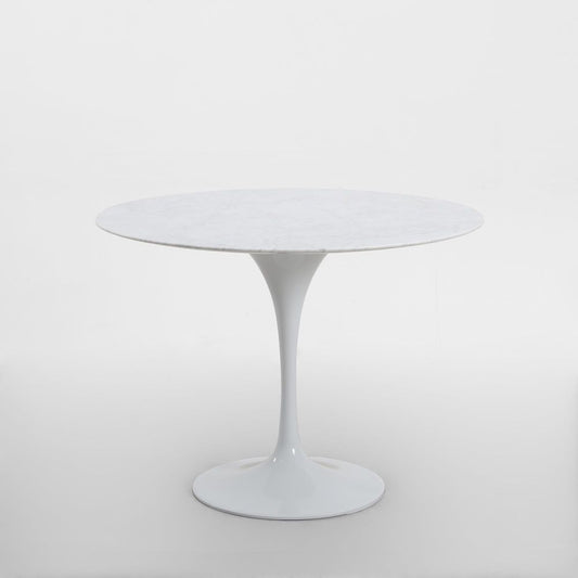 Aurora Round Dining Table Marble White 100Cm