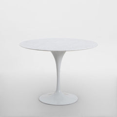 Aurora Round Dining Table Marble White 100Cm