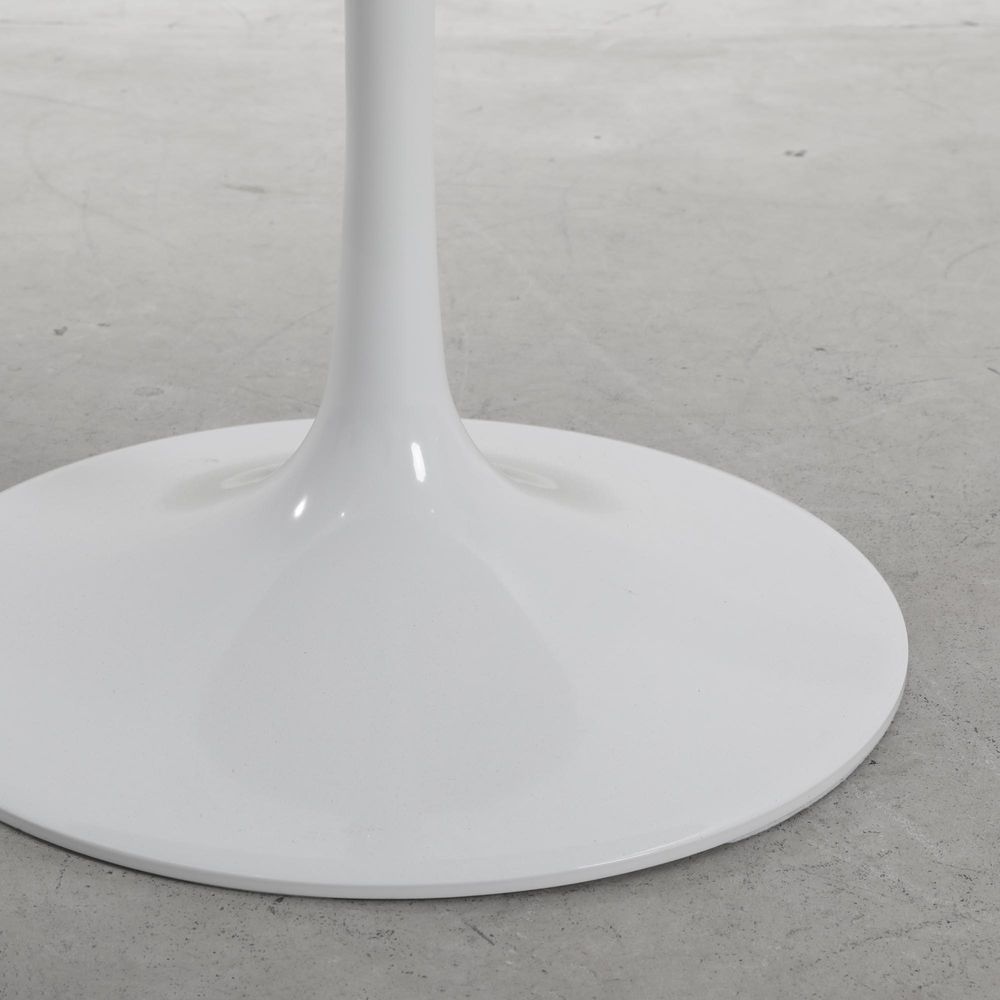 Aurora Round Dining Table Marble White 100Cm