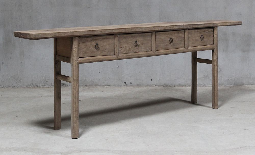 Henan 221Cm Table With Drawers 130 Years Old