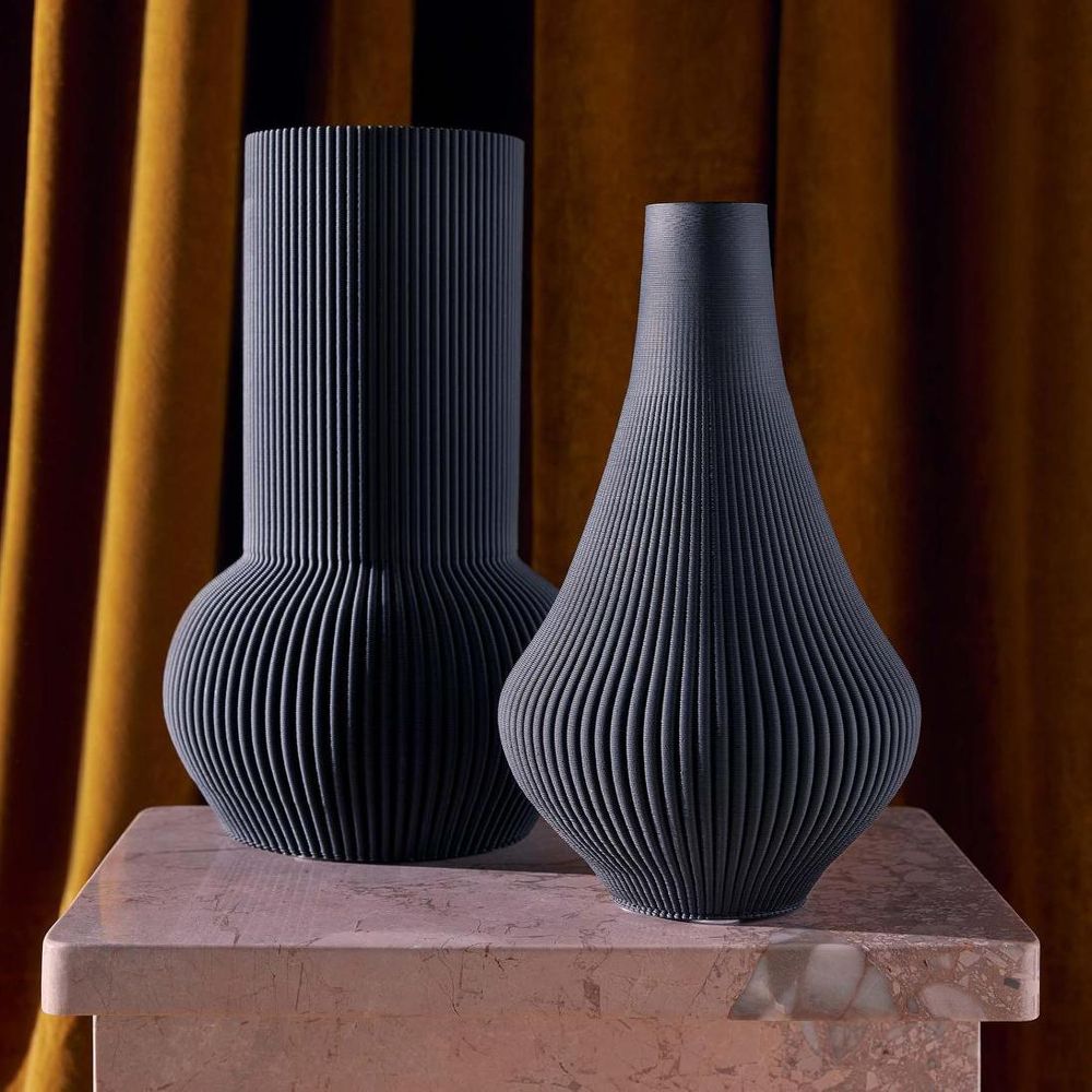 Verne 3D 花瓶 Lge 黑色