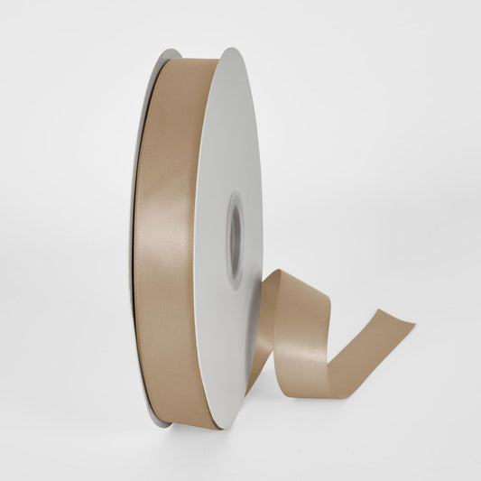 Tan 91.4M - 25Mm Double Sided Satin Ribbon P892