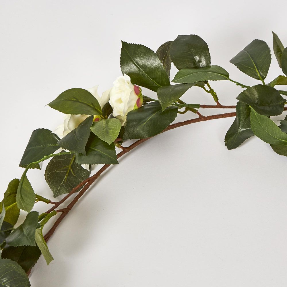 White Camellia Garland 6Ft