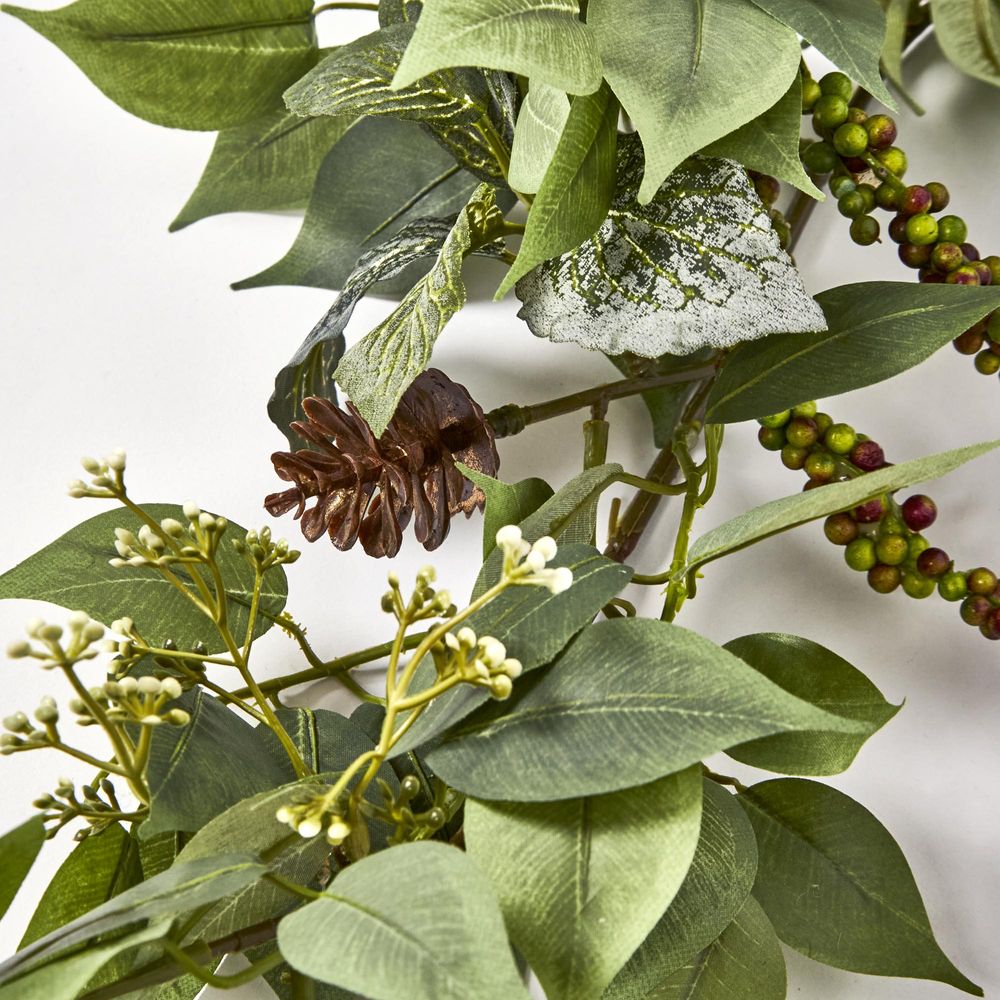 6Ft Green Ficus Fittonia Berry Garland