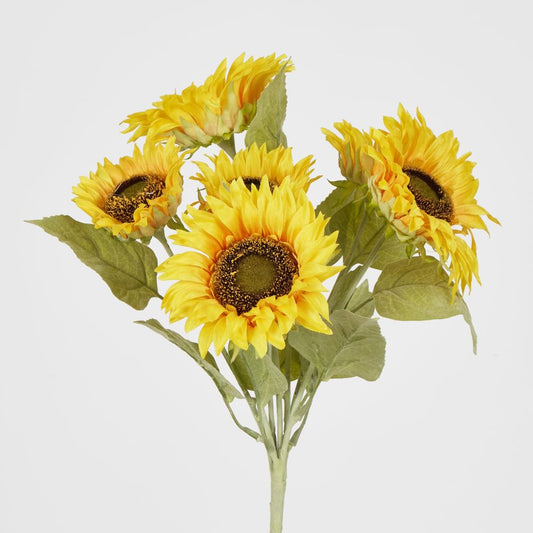 Yellow Sunflower Bush With 5 Flowers