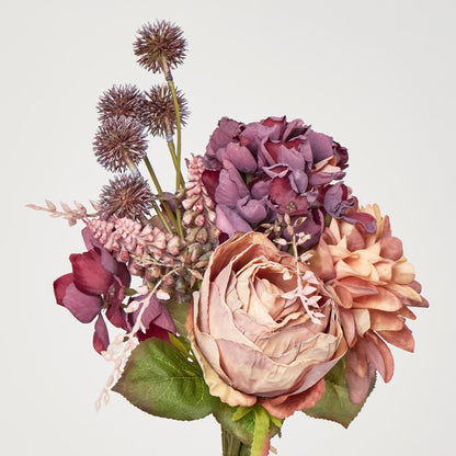 Mauve Dried Rose Chrysanthemum Hydrangea Bouquet