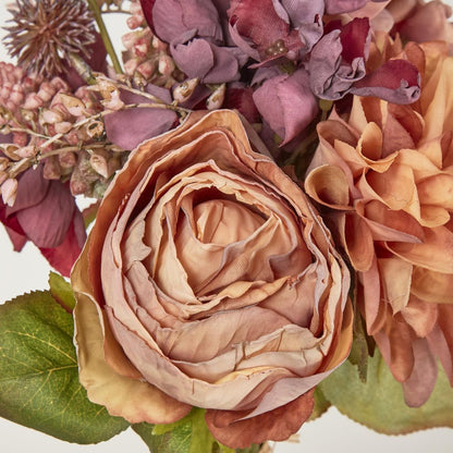 Mauve Dried Rose Chrysanthemum Hydrangea Bouquet