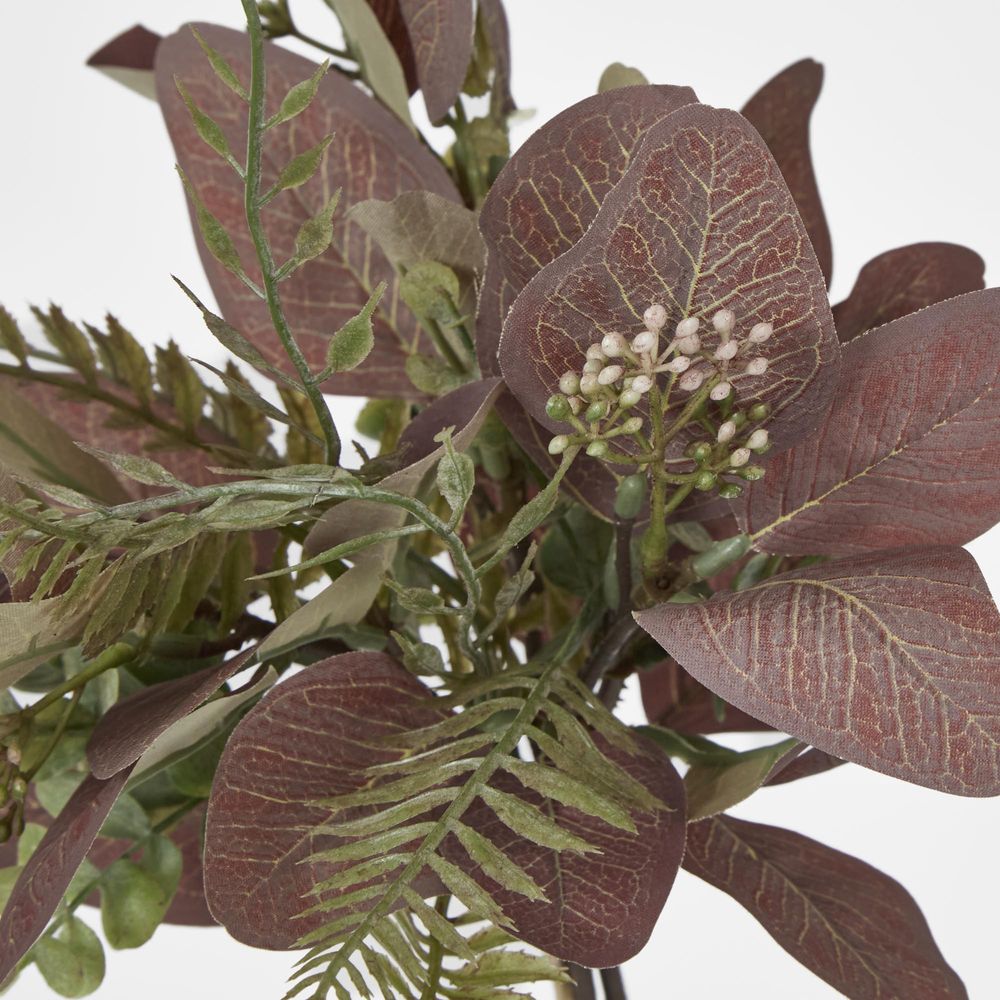 Brown Green Leaf Bundle Bouquet With Eucalyptus Fern