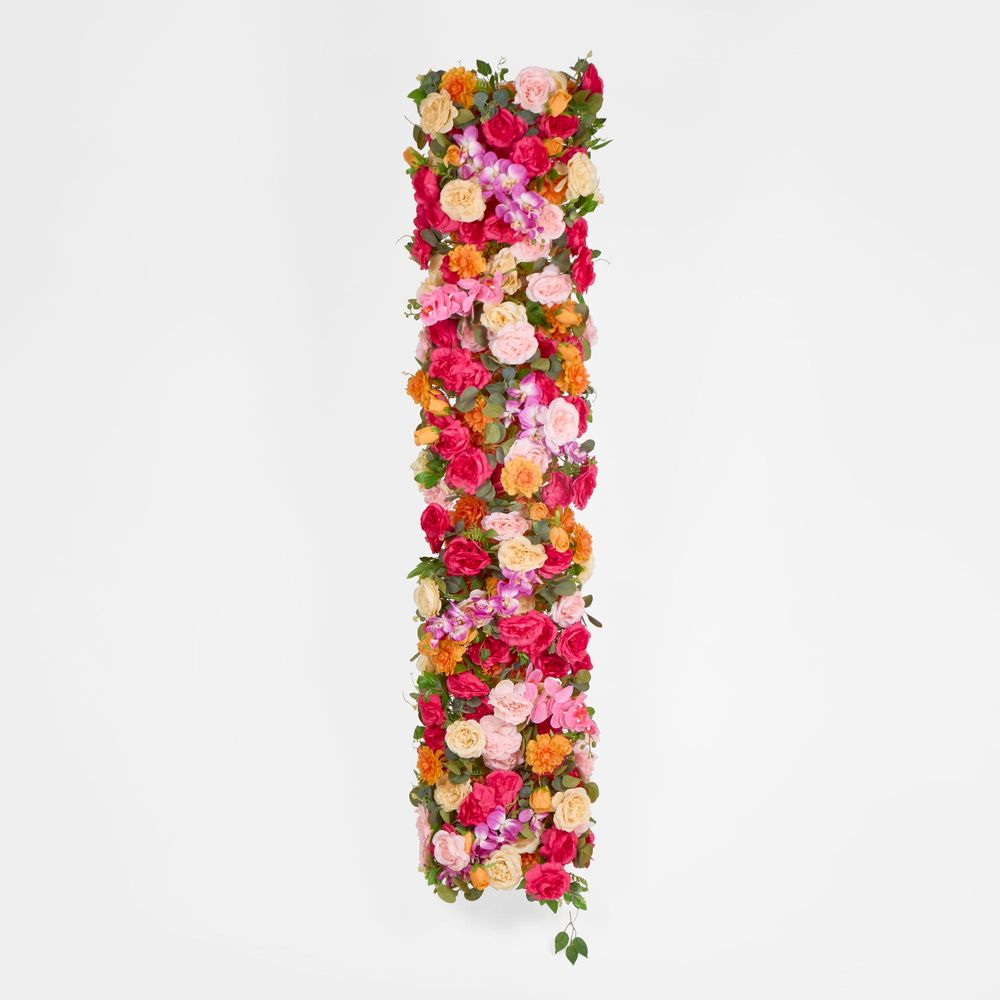 Flower Table Runner Pink And Orange