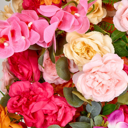 Flower Table Runner Pink And Orange