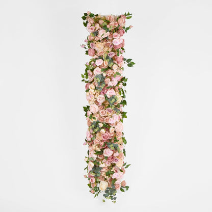 Flower Table Runner Light Pink