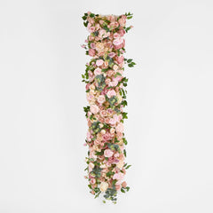 Flower Table Runner Light Pink