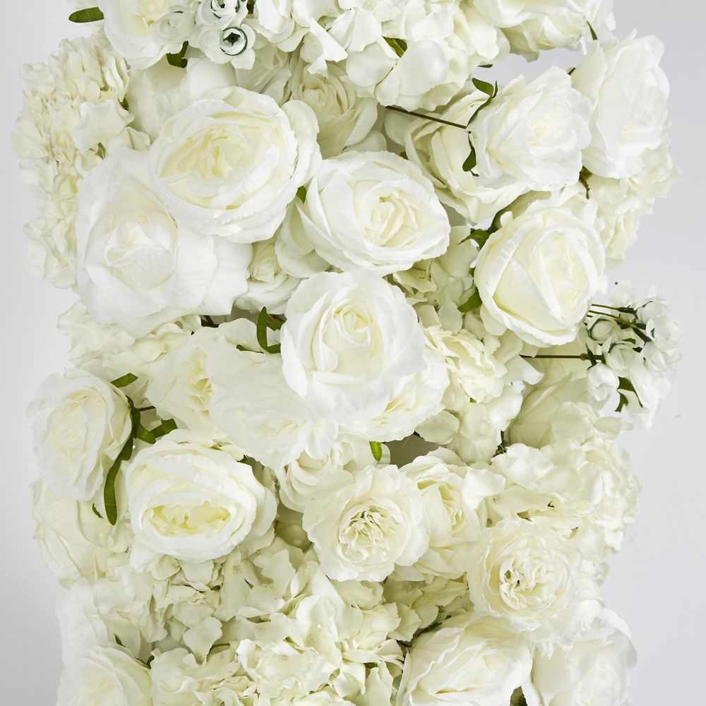 White Rose & Hydrangea Floral Runner