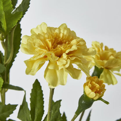 Yellow Marigold Spray 6 Flowers 3 Buds