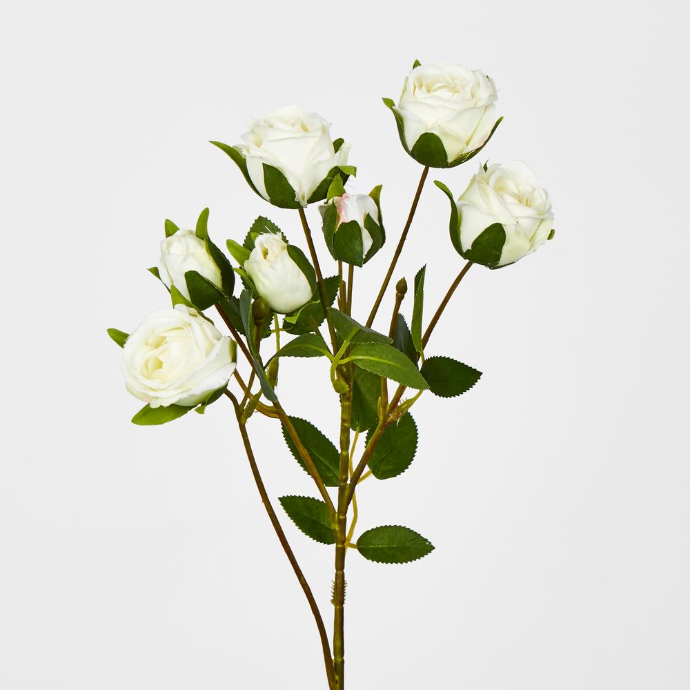 White Rosebud Spray X 7