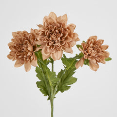 Light Brown Chrysanthemum Spray X 3