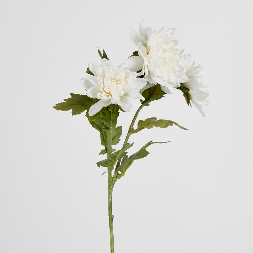 White Chrysanthemum Spray X 3