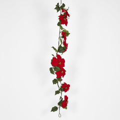 Poinsettia Garland 6Ft