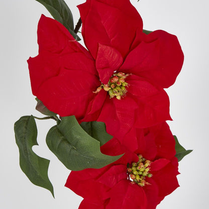 Poinsettia Garland 6Ft