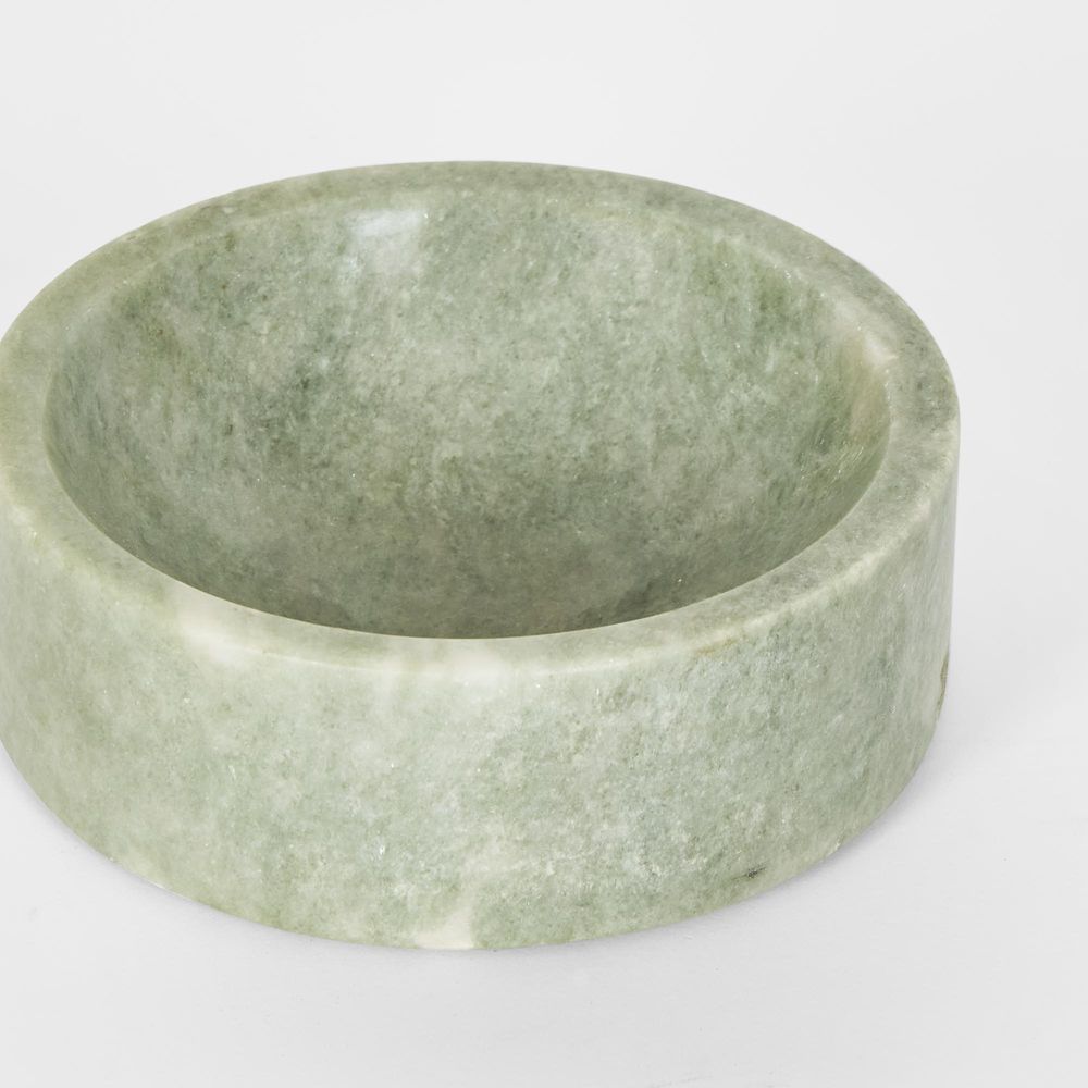 Solange Marble Bowl Green & White Small