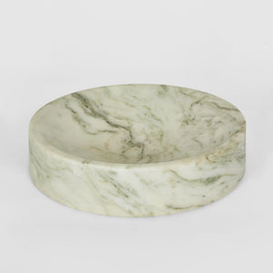 Solange Marble Bow Green & White Large