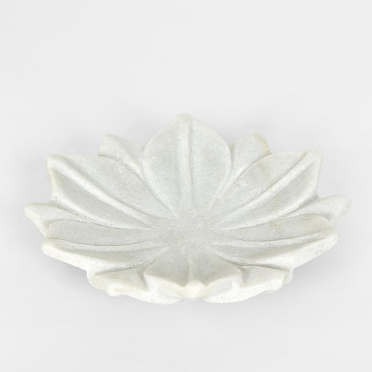 Amelia Marble Flower Bowl Small White