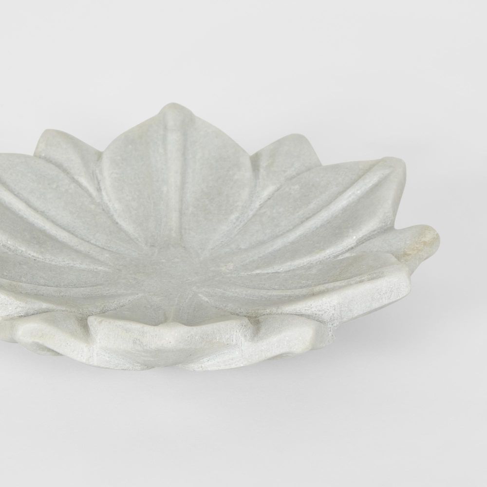 Amelia Marble Flower Bowl Small White