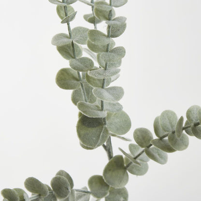 Flocked Eucalyptus Spray 74Cm Grey