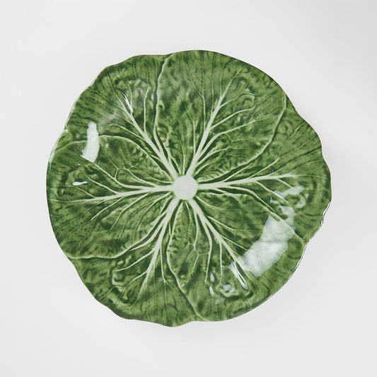 Luxe Cabbage Leaf Dinner Plate Box Of 6 Green