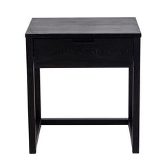 Oslo Black Oak Bedside Table