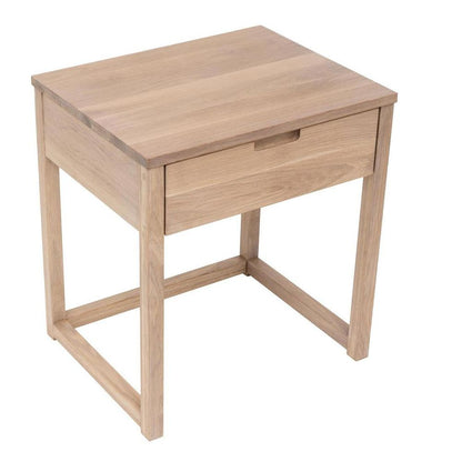 Oslo Oak 1 Draw Bedside Table White Washfinish