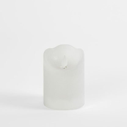Led Battery Operated Wax Flameless Candle White 10Cm