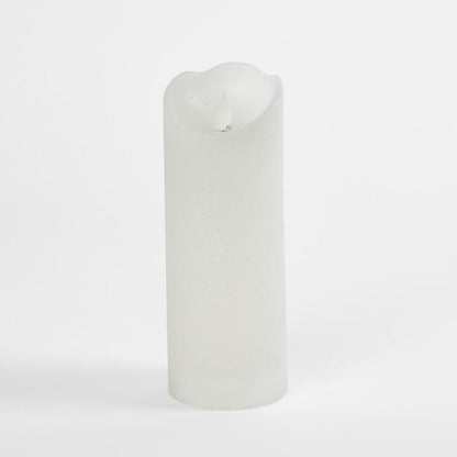 Led Battery Operated Wax Flameless Candle White 20Cm