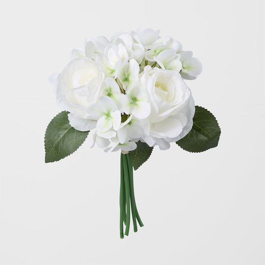 White Rose & White Hydrangea Bouquet