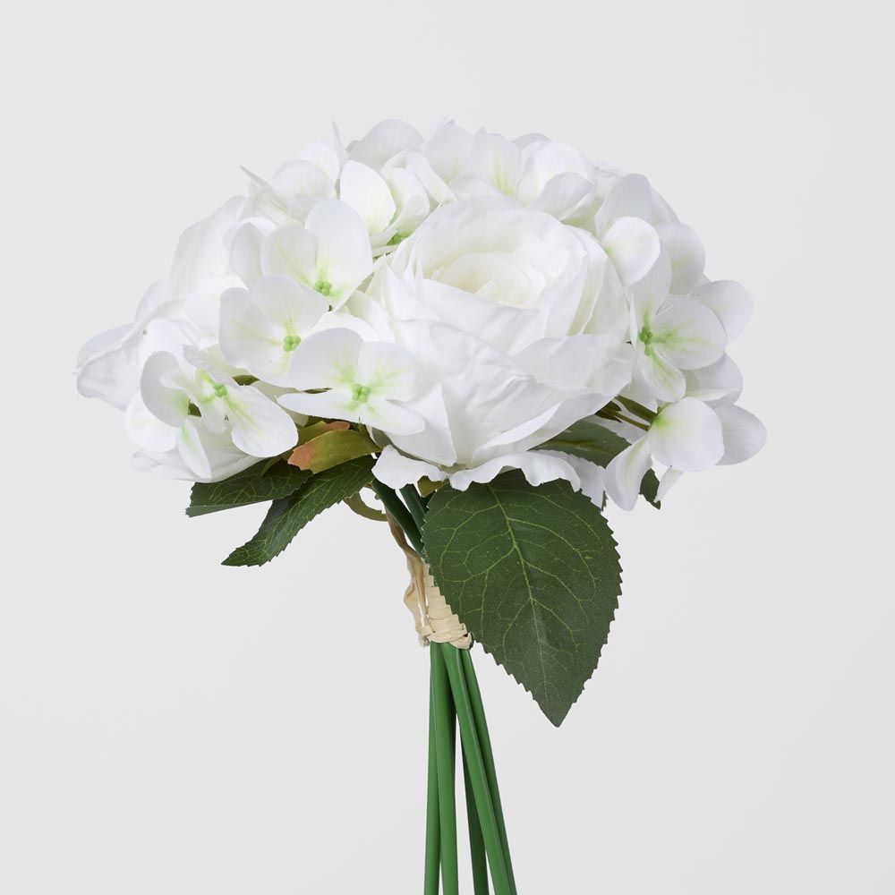 White Rose & White Hydrangea Bouquet