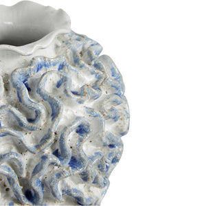 Coral Ceramic Vase Blue White