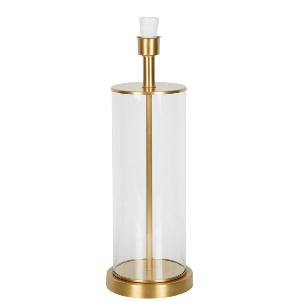 Iris Glass Table Lamp Base Antique Brass