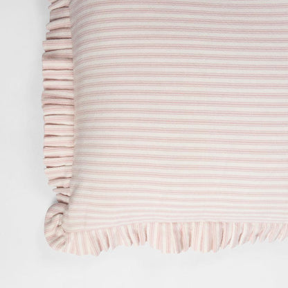 Tick Frill Cush 50X50 Pink