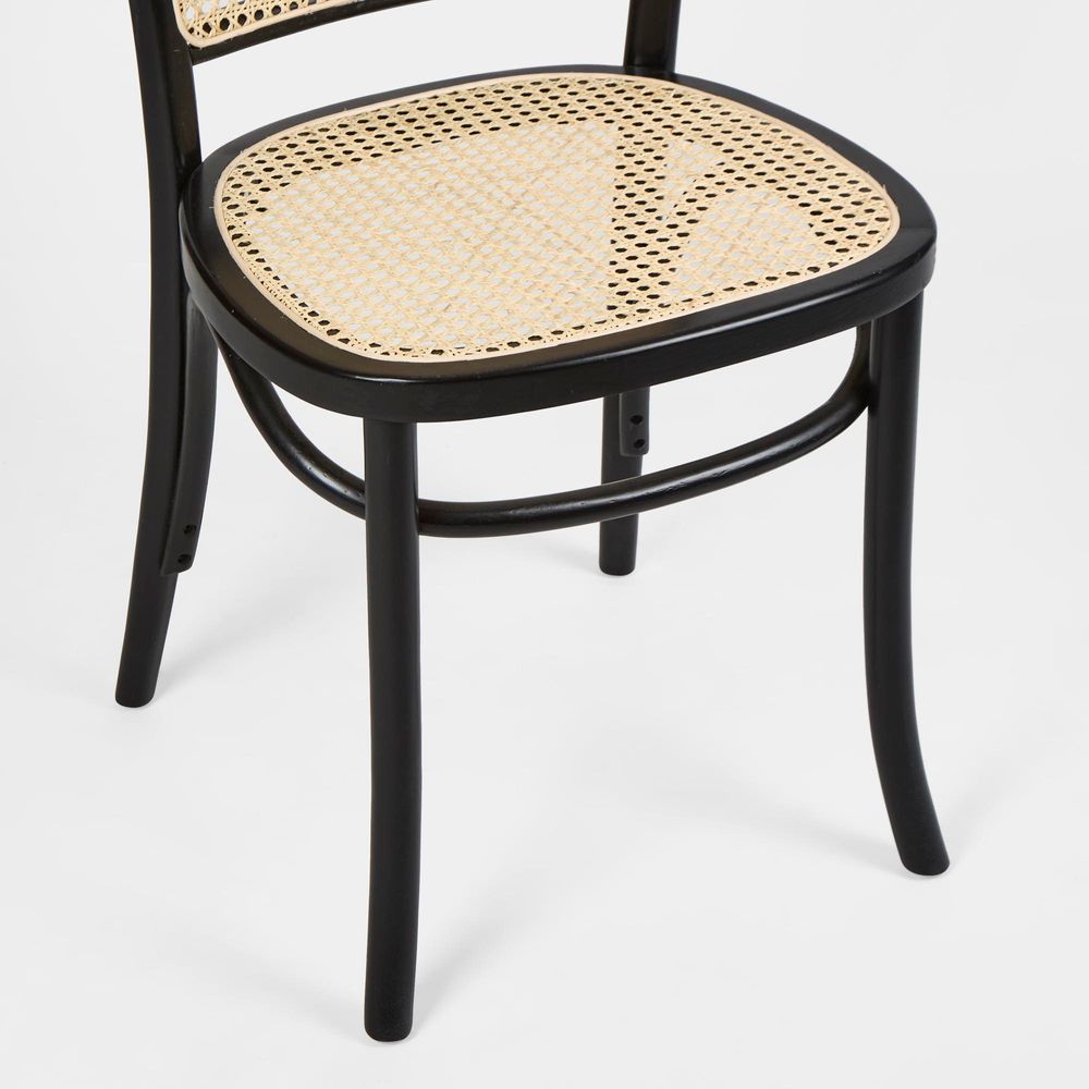 Nook Dining Chair Black Frame Natural Seat