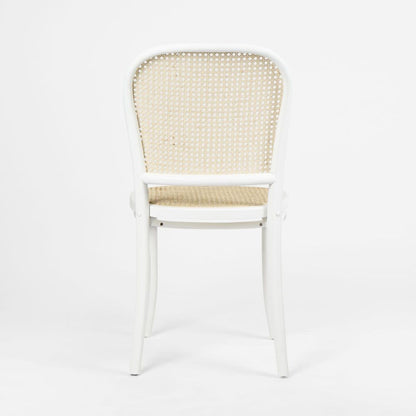 Nook Dining Chair White Frame Natural Seat