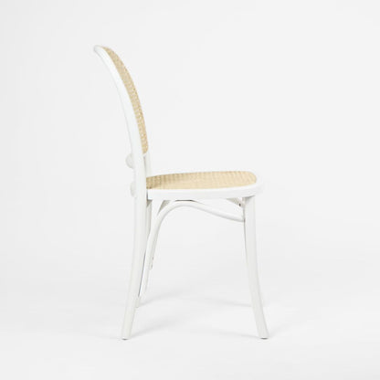 Nook Dining Chair White Frame Natural Seat