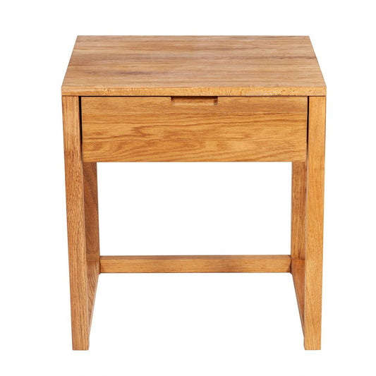 Oslo Oak 1 Draw Bedside Table Lacquered Finish