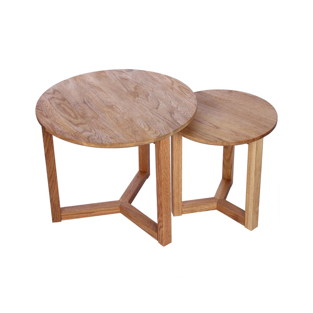 Oslo Set Of 2 Side Tables Lacquered Finish